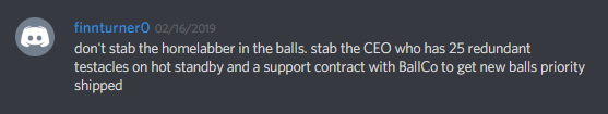 finnturner0: don't stab the homelabber in the balls. stab the CEO who has 25 redundant testacles on hot standby and a support contract with BallCo to get new balls priority shipped